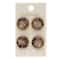 LaMode® 3/4" Beige & Stripe Buttons, 4ct.